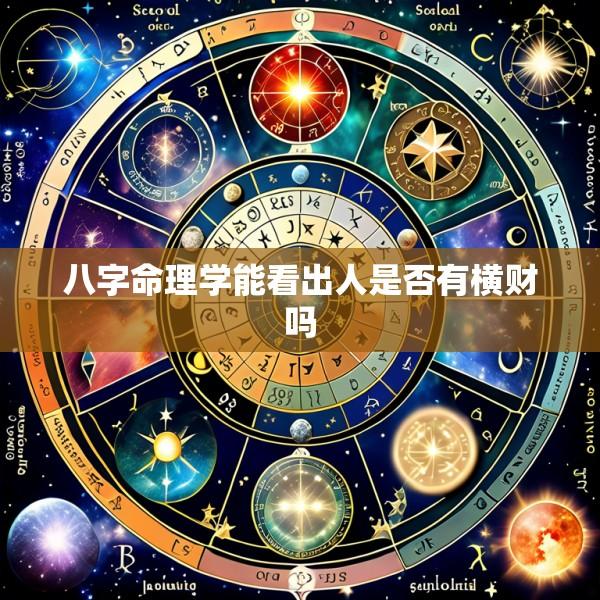 八字命理学能看出人是否有横财吗