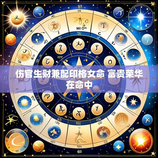 伤官生财兼配印格女命 富贵荣华在命中