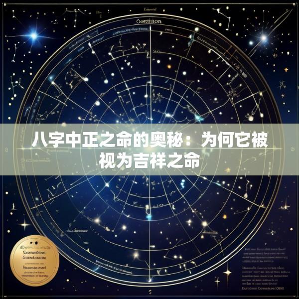 八字中正之命的奥秘：为何它被视为吉祥之命