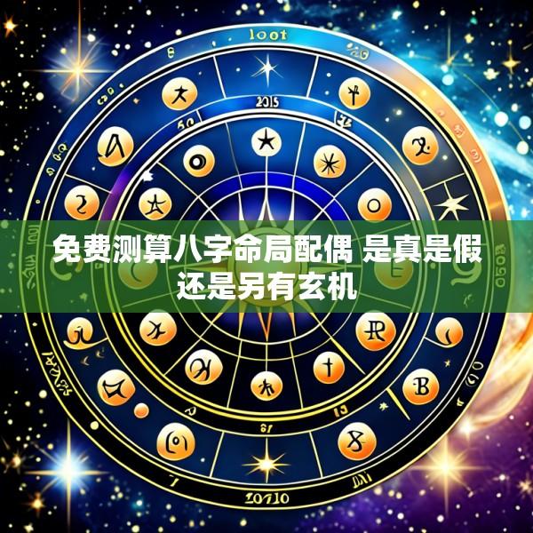 免费测算八字命局配偶 是真是假还是另有玄机