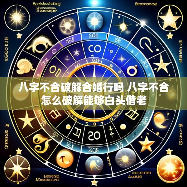 八字不合破解合婚行吗 八字不合怎么破解能够白头偕老