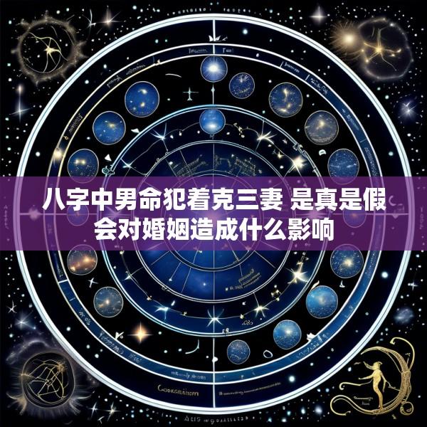 八字中男命犯着克三妻 是真是假会对婚姻造成什么影响