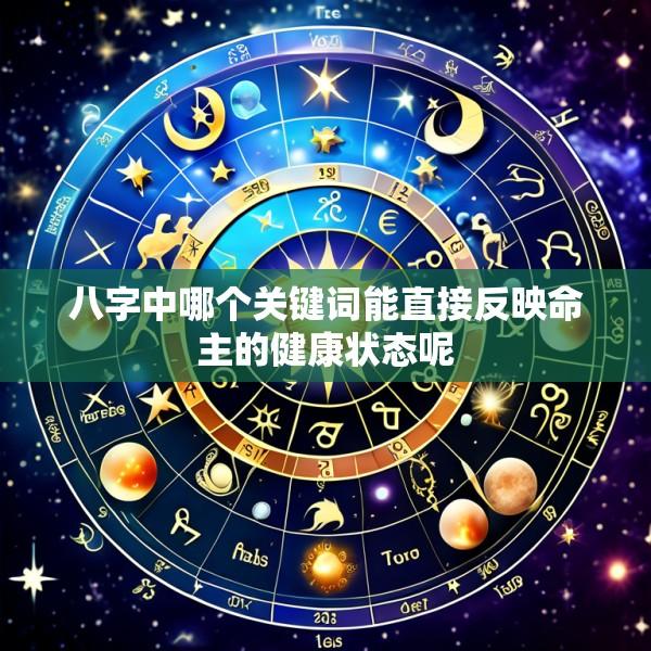 八字中哪个关键词能直接反映命主的健康状态呢
