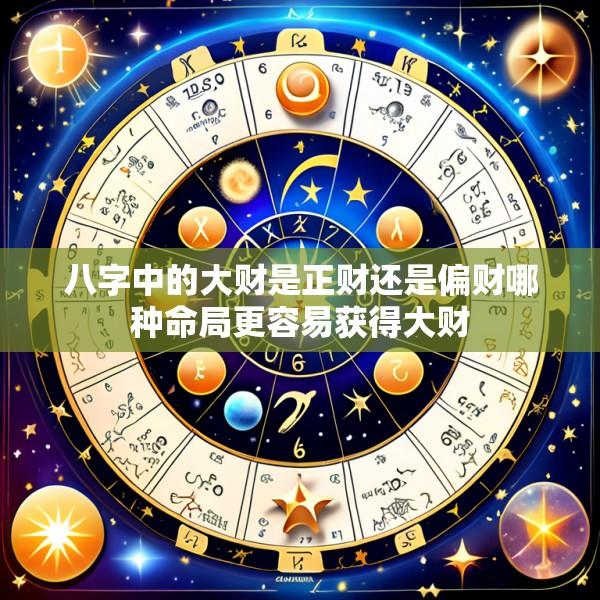 八字中的大财是正财还是偏财哪种命局更容易获得大财