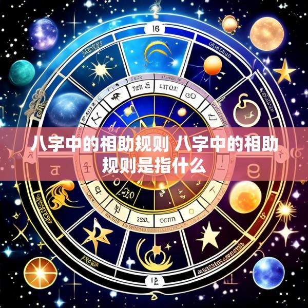 八字中的相助规则 八字中的相助规则是指什么
