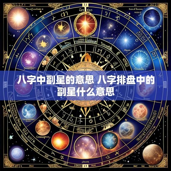 八字中副星的意思 八字排盘中的副星什么意思
