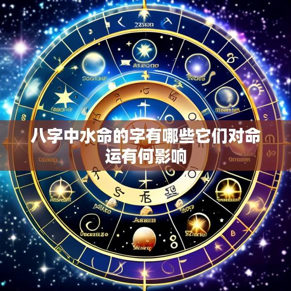 八字中水命的字有哪些它们对命运有何影响