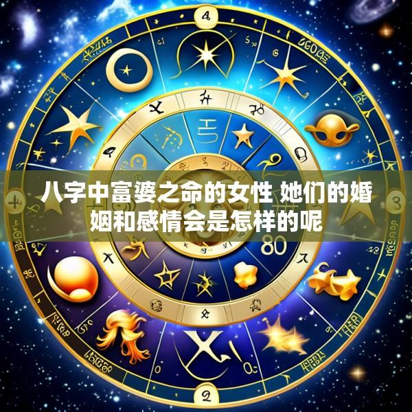 八字中富婆之命的女性 她们的婚姻和感情会是怎样的呢