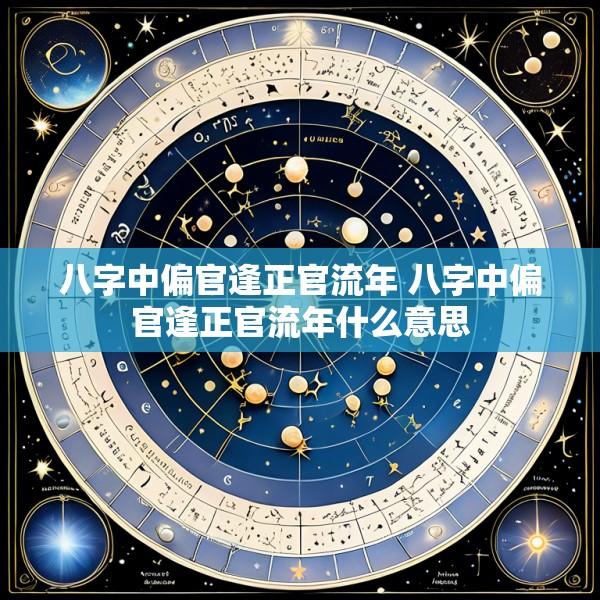 八字中偏官逢正官流年 八字中偏官逢正官流年什么意思