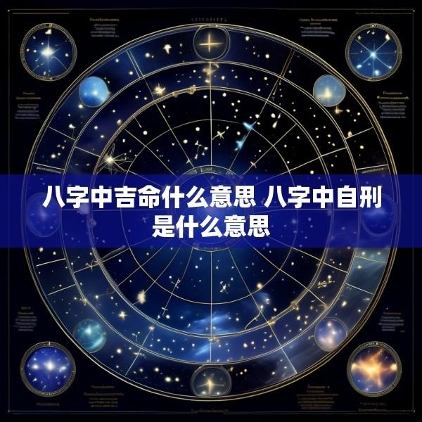 八字中吉命什么意思 八字中自刑是什么意思