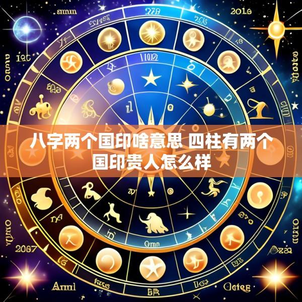 八字两个国印啥意思 四柱有两个国印贵人怎么样