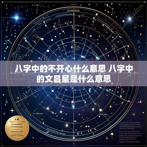 八字中的不开心什么意思 八字中的文昌星是什么意思