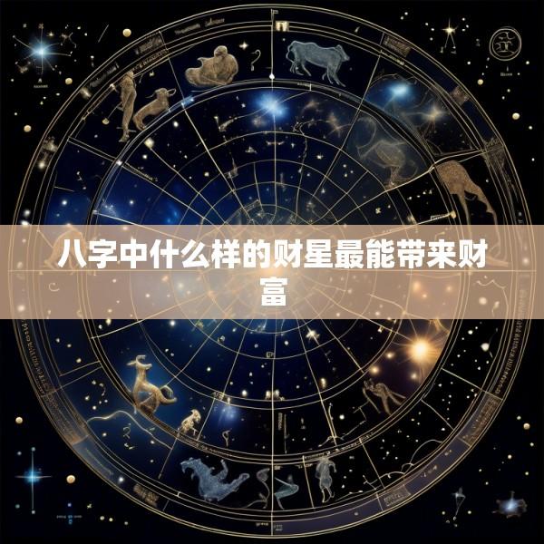 八字中什么样的财星最能带来财富