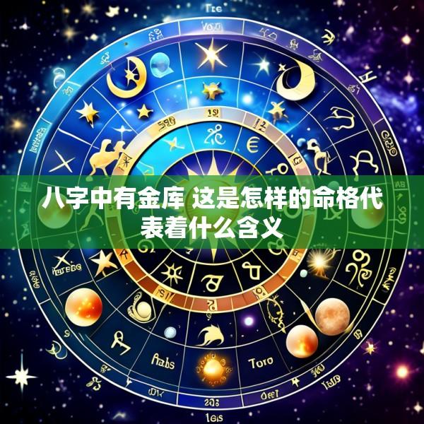 八字中有金库 这是怎样的命格代表着什么含义