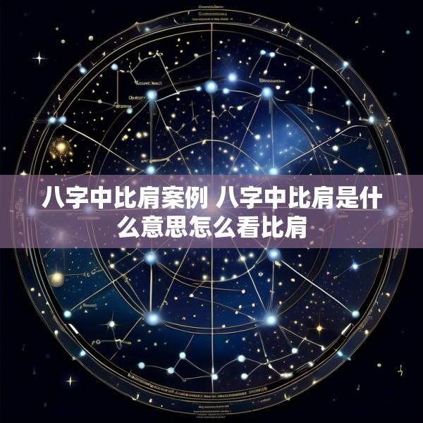 八字中比肩案例 八字中比肩是什么意思怎么看比肩