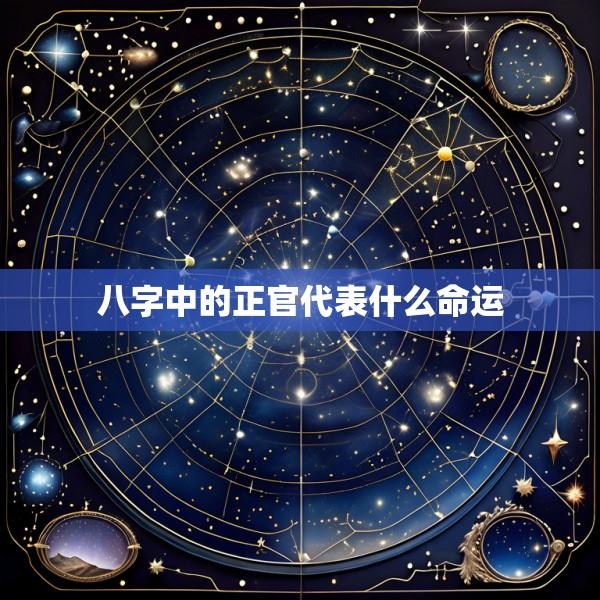 八字中的正官代表什么命运