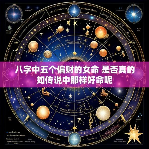 八字中五个偏财的女命 是否真的如传说中那样好命呢