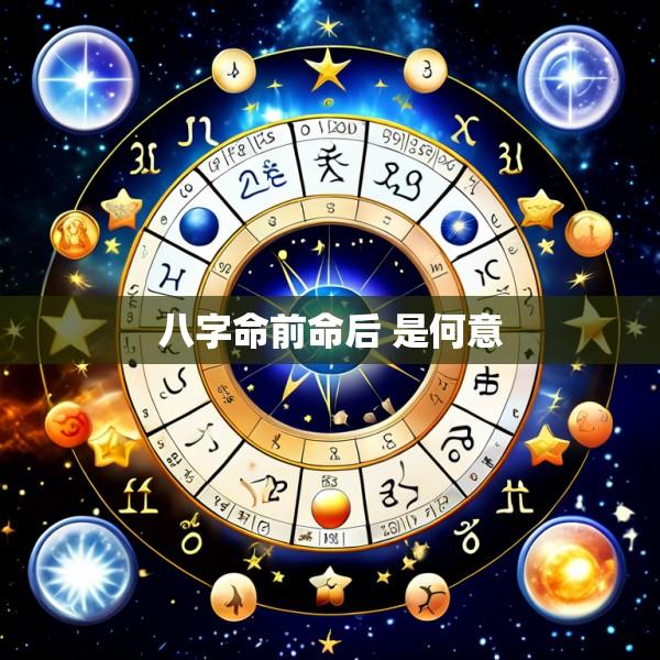 八字命前命后 是何意