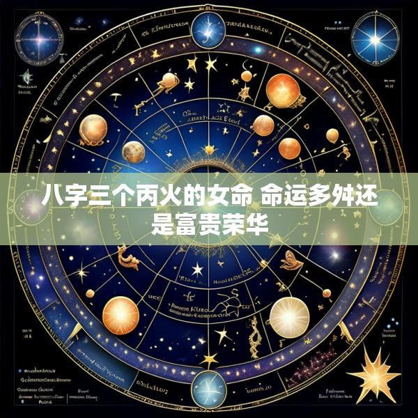八字三个丙火的女命 命运多舛还是富贵荣华