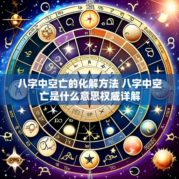 八字中空亡的化解方法 八字中空亡是什么意思权威详解