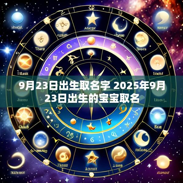 9月23日出生取名字 2025年9月23日出生的宝宝取名