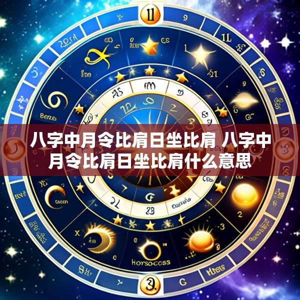 八字中月令比肩日坐比肩 八字中月令比肩日坐比肩什么意思