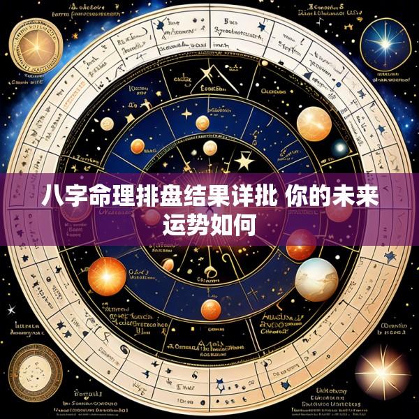 八字命理排盘结果详批 你的未来运势如何