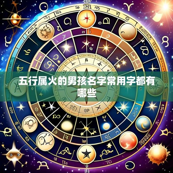 五行属火的男孩名字常用字都有哪些