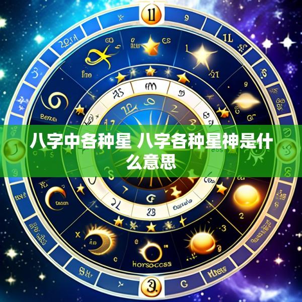 八字中各种星 八字各种星神是什么意思