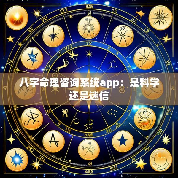 八字命理咨询系统app：是科学还是迷信