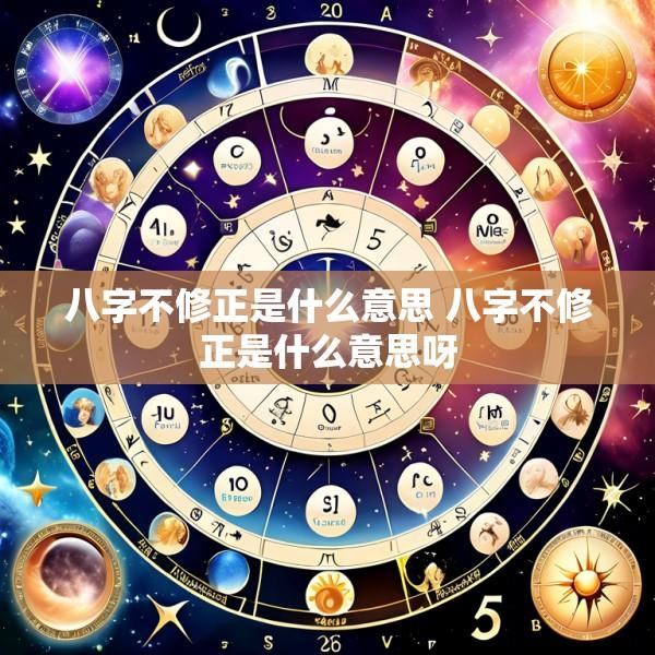 八字不修正是什么意思 八字不修正是什么意思呀