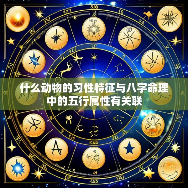 什么动物的习性特征与八字命理中的五行属性有关联