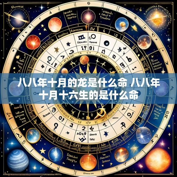 八八年十月的龙是什么命 八八年十月十六生的是什么命