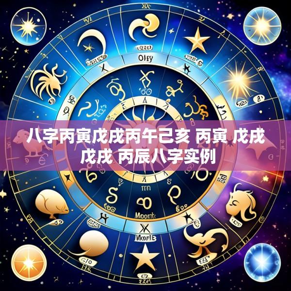八字丙寅戊戌丙午己亥 丙寅 戊戌 戊戌 丙辰八字实例