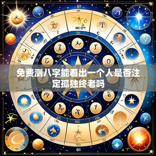 免费测八字能看出一个人是否注定孤独终老吗