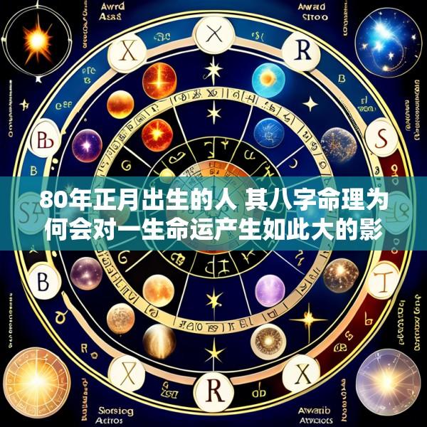 80年正月出生的人 其八字命理为何会对一生命运产生如此大的影响