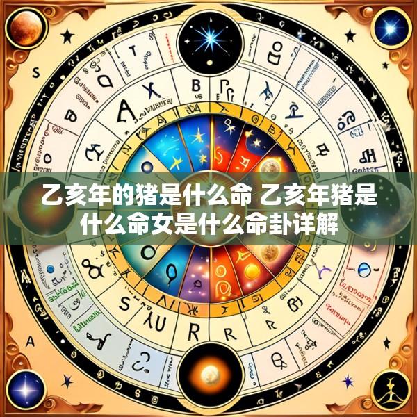 乙亥年的猪是什么命 乙亥年猪是什么命女是什么命卦详解