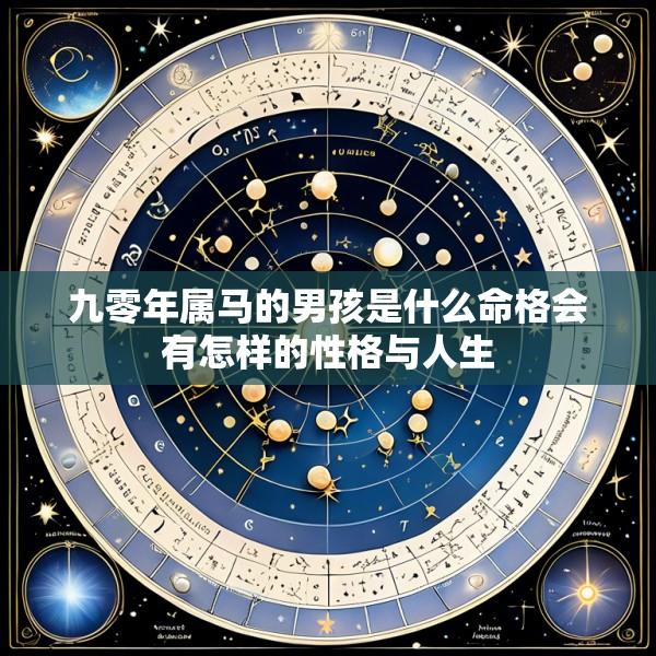 九零年属马的男孩是什么命格会有怎样的性格与人生