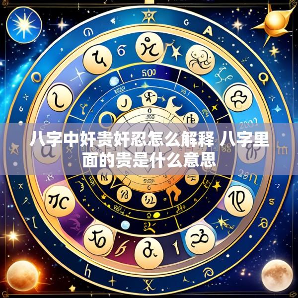 八字中奸贵奸忍怎么解释 八字里面的贵是什么意思