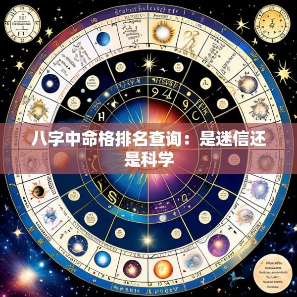 八字中命格排名查询：是迷信还是科学