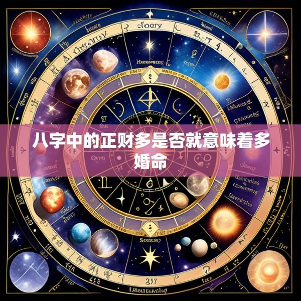 八字中的正财多是否就意味着多婚命