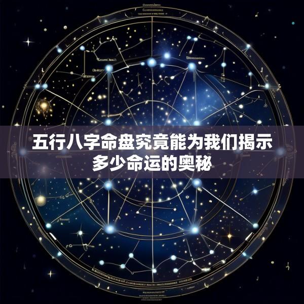 五行八字命盘究竟能为我们揭示多少命运的奥秘