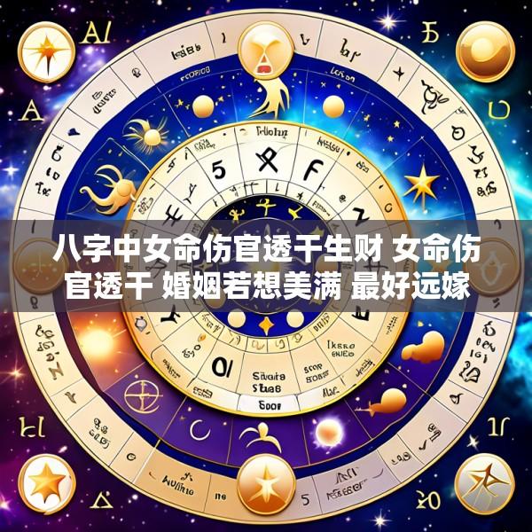 八字中女命伤官透干生财 女命伤官透干 婚姻若想美满 最好远嫁