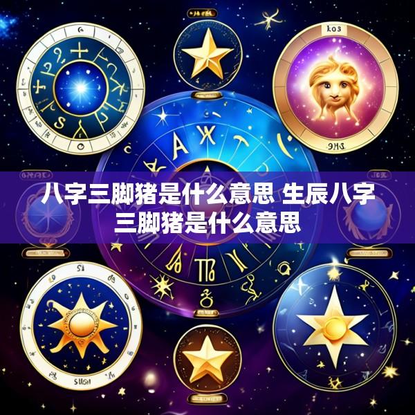 八字三脚猪是什么意思 生辰八字三脚猪是什么意思