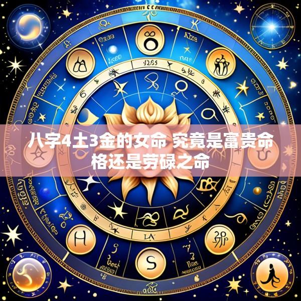 八字4土3金的女命 究竟是富贵命格还是劳碌之命