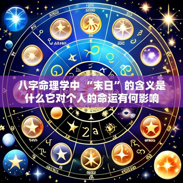 八字命理学中 “末日”的含义是什么它对个人的命运有何影响