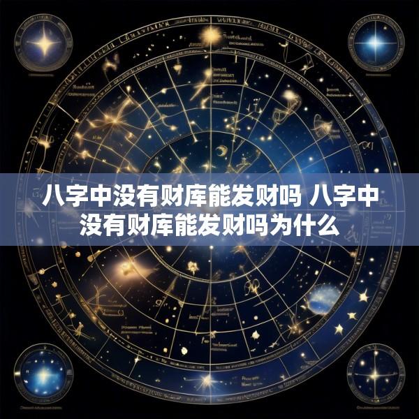 八字中没有财库能发财吗 八字中没有财库能发财吗为什么