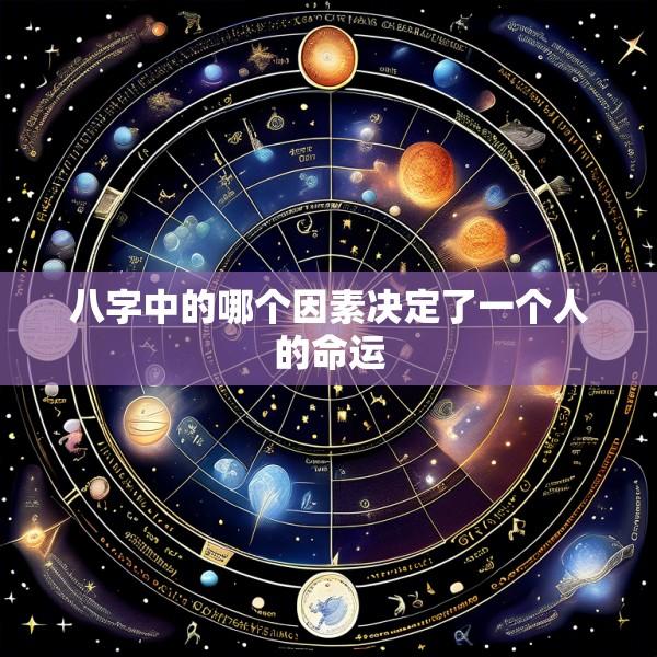 八字中的哪个因素决定了一个人的命运