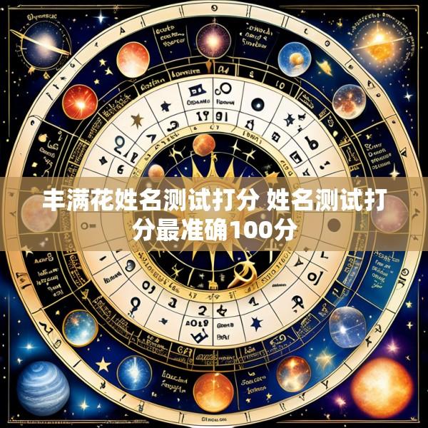 丰满花姓名测试打分 姓名测试打分最准确100分