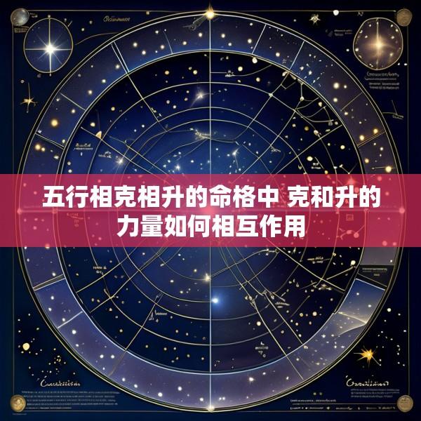 五行相克相升的命格中 克和升的力量如何相互作用